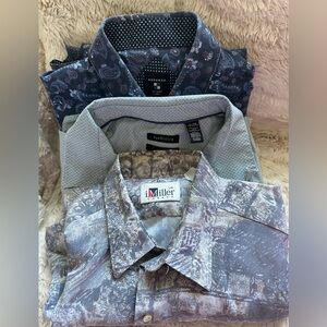 3 Men's Button Up Patterned Shirts
